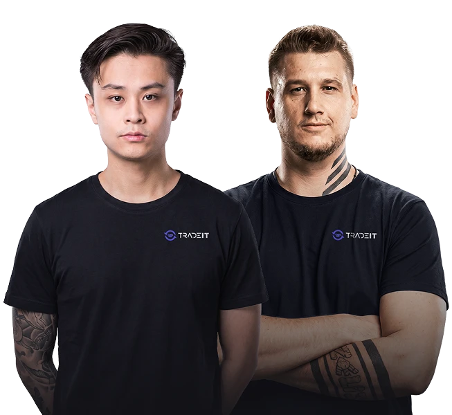 Tradeit.gg brand partners wearing official merchandise